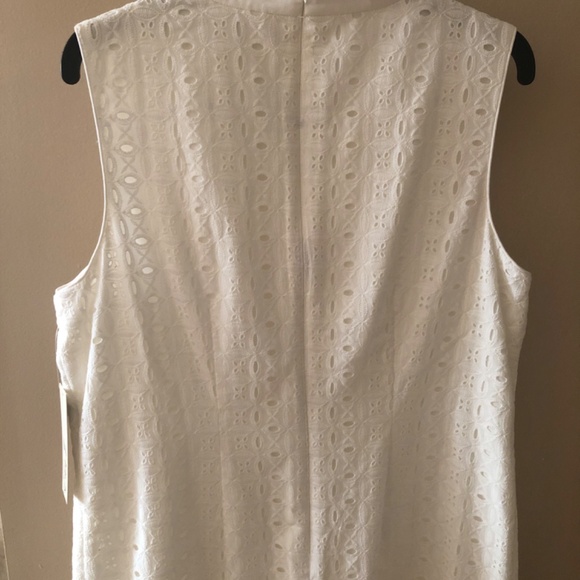 Eliza J White Embroidered Eyelet Sleeveless Dress Size 12.NWT - Picture 4 of 5